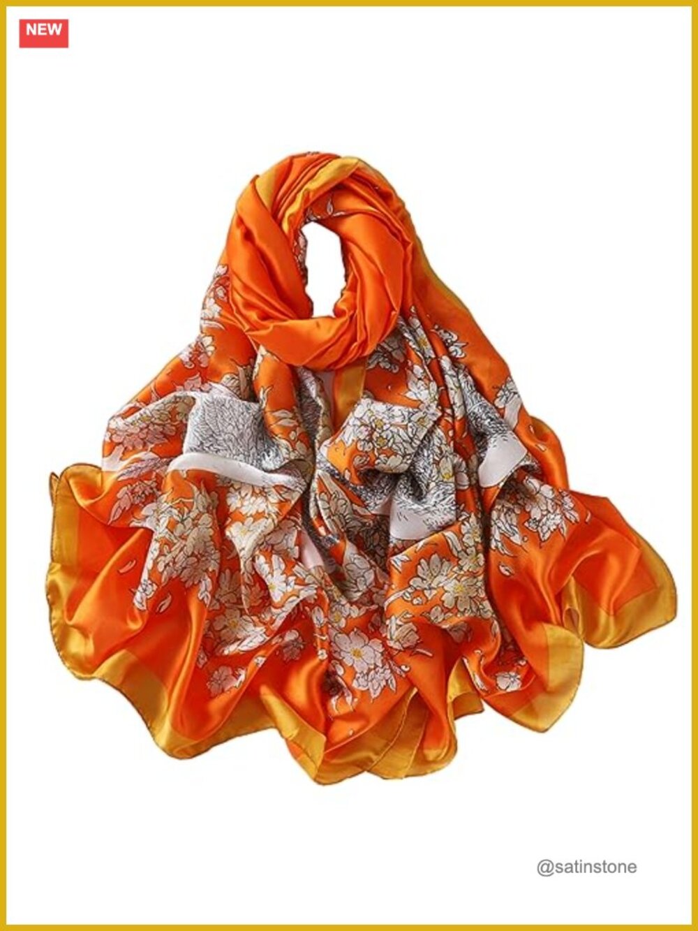 100% Mulberry Silk Long Scarf Shawl Wrap Lightweight Women's